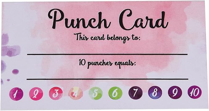 120 PCS Behavior Reward Punch cards for Kids,suit for Classroom Student Awards Loyalty,Reward Customer Business Incentive Loyalty (water color)
