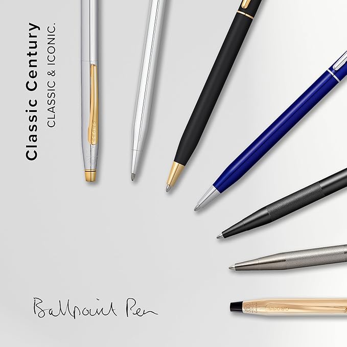 Cross Classic Century Refillable Ballpoint Pen, Medium Ballpen, Includes Premium Gift Box - Satin Chrome