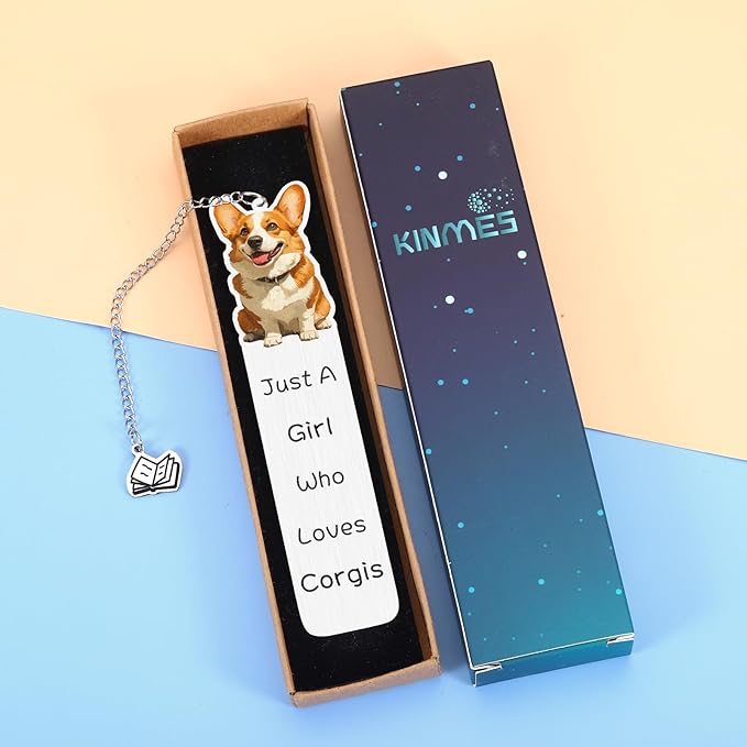 Cute Corgi Gifts for Corgi Lovers Dog Bookmarks for Reading Women Dog Lovers Book Lover Gifts Just a Girl Who Loves Dogs Christmas Stocking Stuffers Gifts for Corgi Mom Owner Dog Themed Gifts