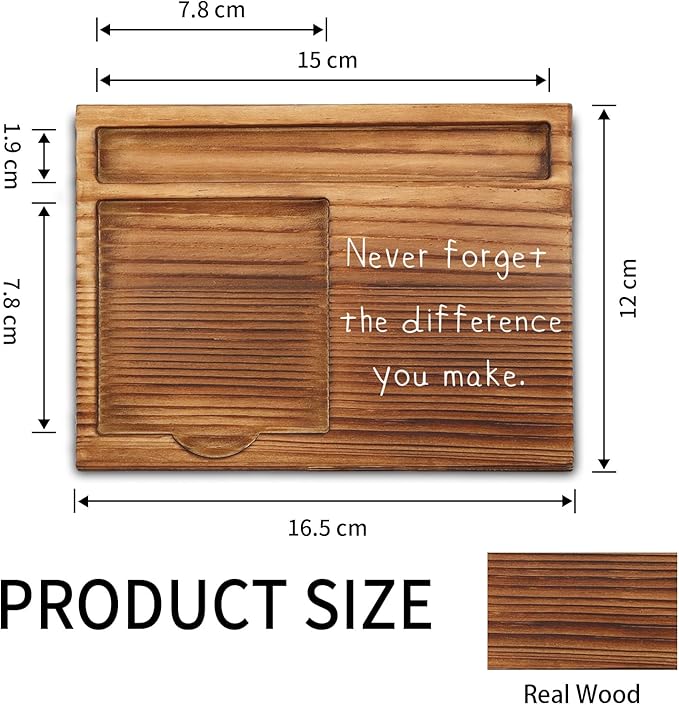 Never Forget The Difference You Make Appreciation Sticky Note Holder, Thank You Appreciation Quote Gifts for Leader Boss Women Mentor Manager Employee Coworker Self-Stick Note Pad Holders ZSS23