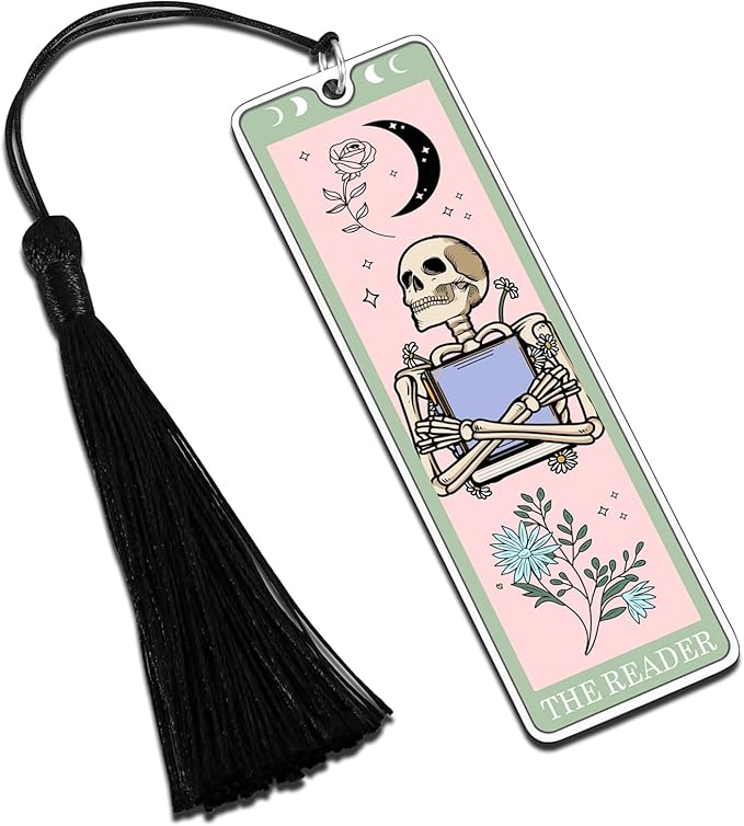 Octamber Bookmarks for Women Funny Bookmarks for Women Bookmarks for Women Book Lovers Dark Romance Bookmarks Spooky Gifts Tarot Bookmark Skeleton Gifts Birthday Gifts for Friends Besties Sisters