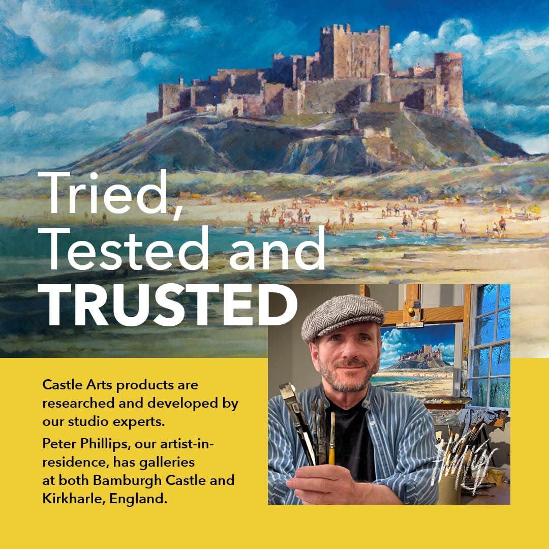 Castle Art Supplies - Set of 72 colored pencils with soft core for artists, professionals and adult colorists, sturdy zipper case for easy carrying