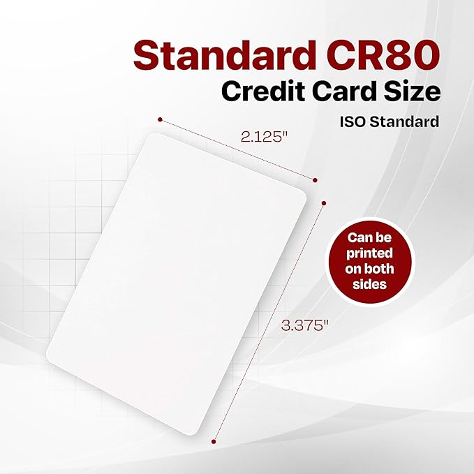 X LINE CR80 30 Mil Graphic Quality 100 Pack PVC Cards