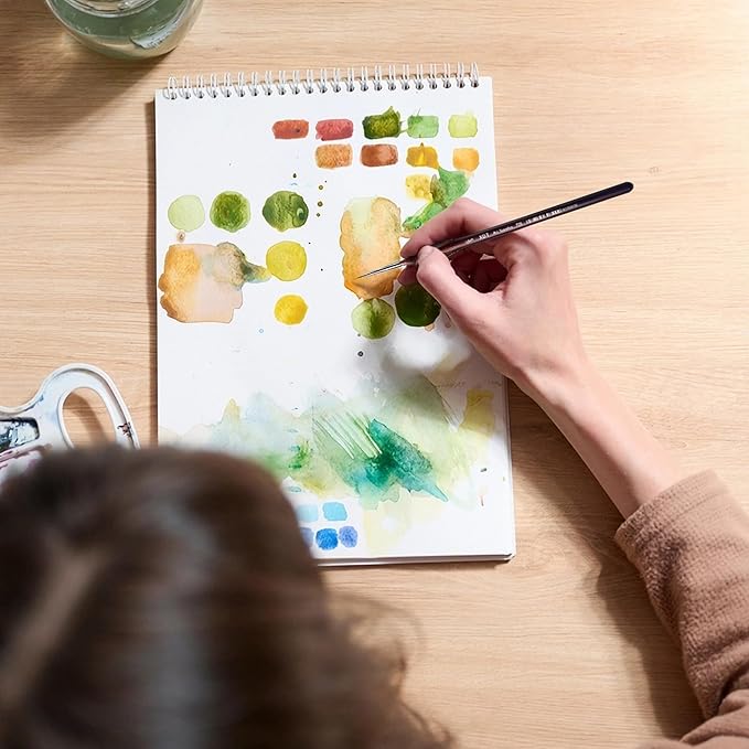 XDT#729 Micro Detail Paint Brush Artist Pin Point Painting Brushes 5 Piece #00000 Set，Acrylic Watercolor Oil, Fine Detailing Painting, Art, Scale Models, Easy Grip Triangular Handles