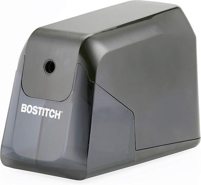 Bostitch Office Battery Pencil Sharpener, 4X Longer Cutter Life, Tip Saver Technology, Black (BPS4-BLK)