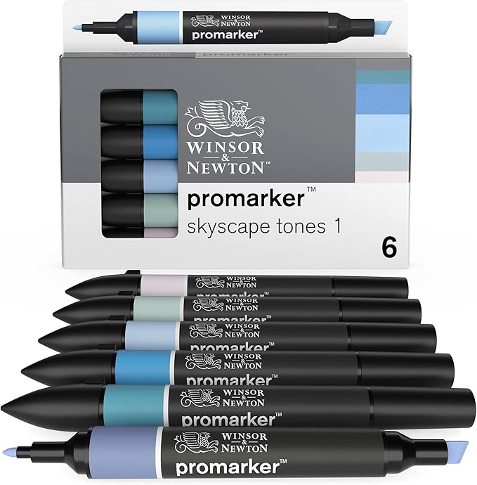 Winsor & Newton ProMarker Set, 6 Count, Skyscape