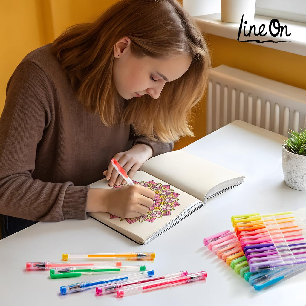 108 Colors Gel Pens Set, Gel Pens for Adult Coloring Books Journals Drawing Doodling Art Markers
