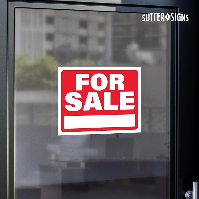 For Sale Signs 12x9, Plastic Signs for Used Car, Trailer, Vehicle for Sale, Waterproof Plastic (Pack of 4)