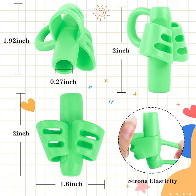 SANNIX 16 PCS Pencil Kids Grips for Kids Handwriting, Grip Posture Correction Training Pen Writing Aid Tool for Kids Toddler Preschools Children Adults Students