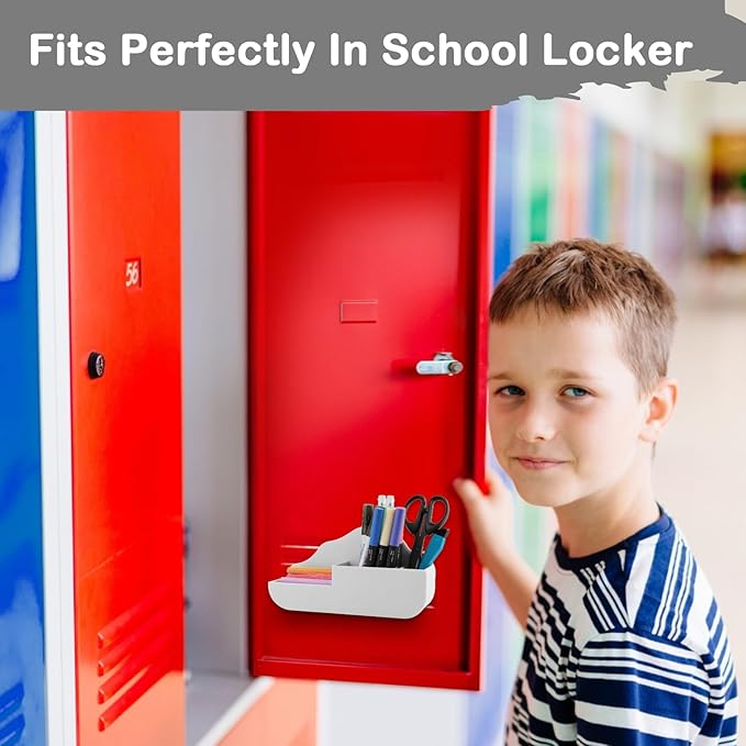 Magnetic Pen Holder,3 Compartments Magnetic Dry Erase Marker Holder,Extra Strong Magnet Storage Marker Pen Pencil Organizer for Refrigerator,Whiteboard,Locker Accessories(Cloud Style)