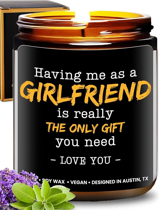 Funny Boyfriend Candle, Thoughtful Birthday Gifts for Boyfriend, Unique Sentimental Gift Ideas for Him from Girlfriend, Perfect Present for Birthday, Christmas, Special Occasions, Gift Ready