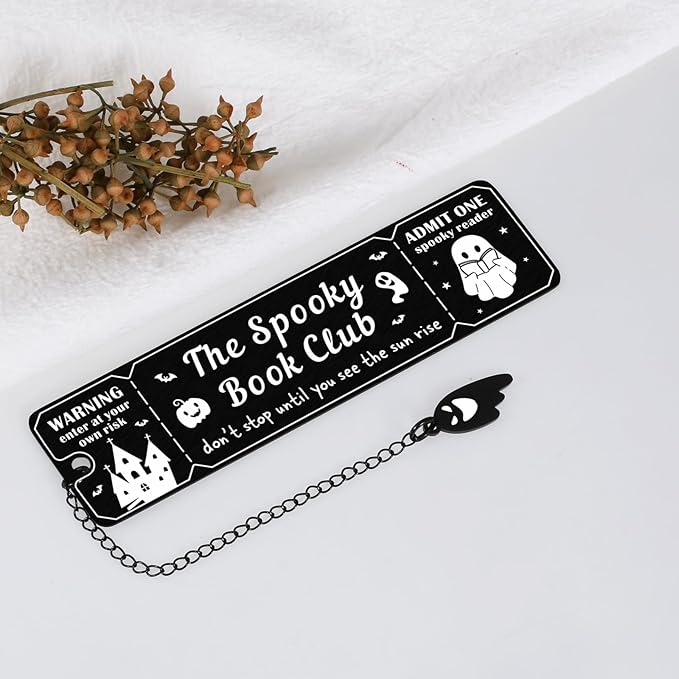 Halloween Bookmarks, Spooky Gifts, Spooky Basket Stuffers, Boo Basket Stuffers for Women Her, Halloween Basket Stuffers, Spooky Bookmarks for Reading Women Men, Book Club Gifts, Horror Bookmark