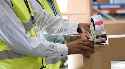 Heavy Duty Packing Tape Refill, 1.88 Inch x 60 Yards, 12 Rolls, 3" Core, Packing, Shipping and Mailing, Strong Seal on All Box Types (12 Pack, Clear)