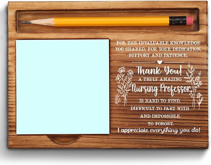 Nursing Professor for Women, Men, Nursing Professor Appreciation Gifts, Thank You Gifts for Nursing Professor, Nursing Education Office Desk Decor Gifts Self-Stick Note Pad Holders ZSS14