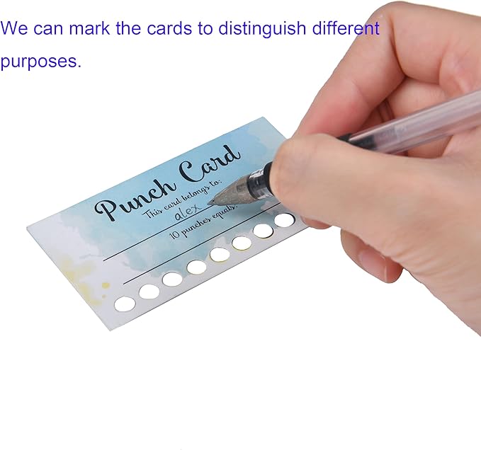 120 PCS Behavior Reward Punch cards for Kids,suit for Classroom Student Awards Loyalty,Reward Customer Business Incentive Loyalty (water color)