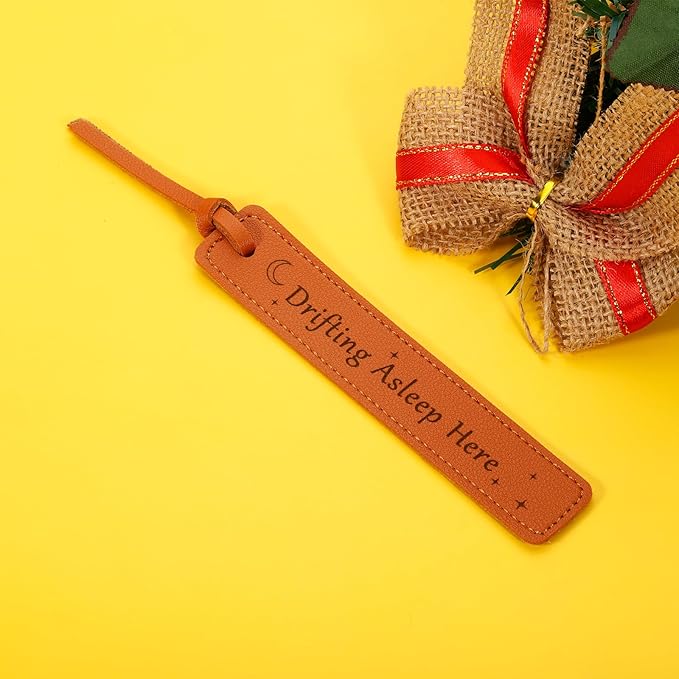 Leather Bookmark Wedding Party Gift Wedding Gift for Book Lovers Bookish Gift Drifting Asleep Here Book Marks for Reading Women Leather Anniversary Gifts for Her Women Wedding Reader