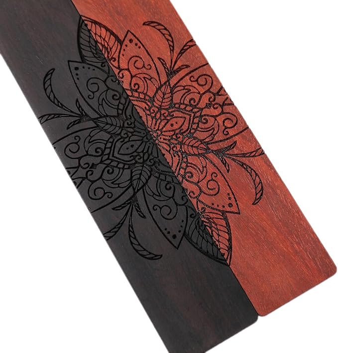 Vantage Mandala Bookmarks Wood Bookmarks for Women Book Markers for Reading (Leaf Mandala)
