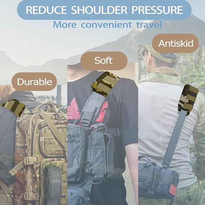 2Pcs Thick Cushioned Shoulder Pads, Anti-Slip Design and Breathable Mesh Pads for Shoulder Strap,Soft and Comfortable