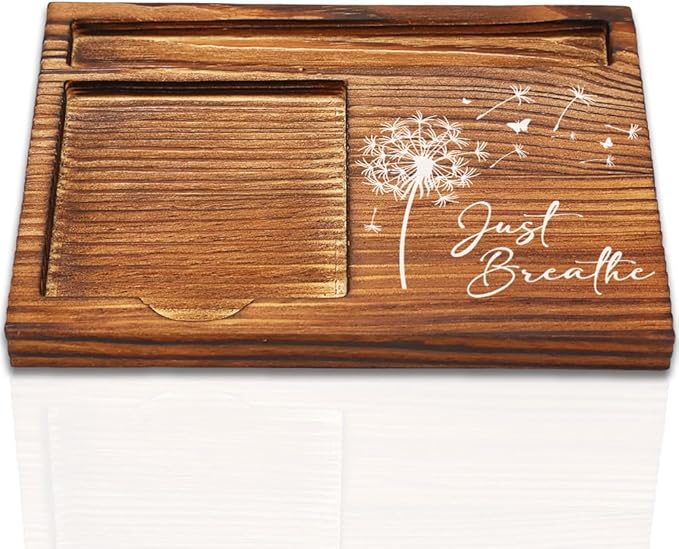 Just Breathe Mental Health Signs, Just Breathe Therapy Office Inspirational Quotes, Psychology Decor for Treatment Office School Classroom, Psychotherapist Self-Stick Note Pad Holders-DW57