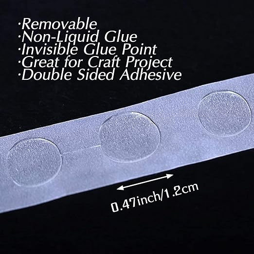 ALLFUN 1000 Pieces Clear Glue Points Dots Double Sided Adhesive Removable for Balloons Craft Sticky