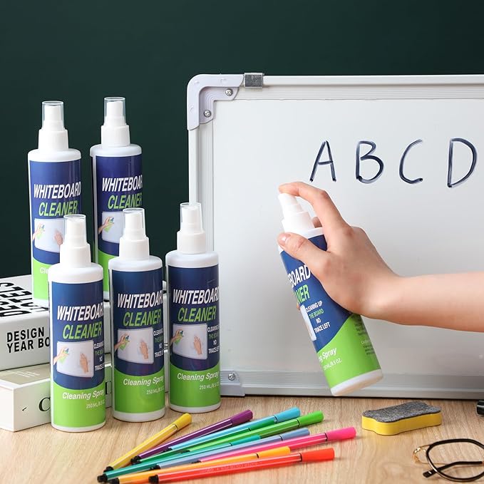 24 Pack Whiteboard Cleaner 8.5oz Dry Erase Board Cleaner White Board Cleaning Spray Dry Erase Cleaner Spray Removes Stubborn Marks from Whiteboard Chalkboard