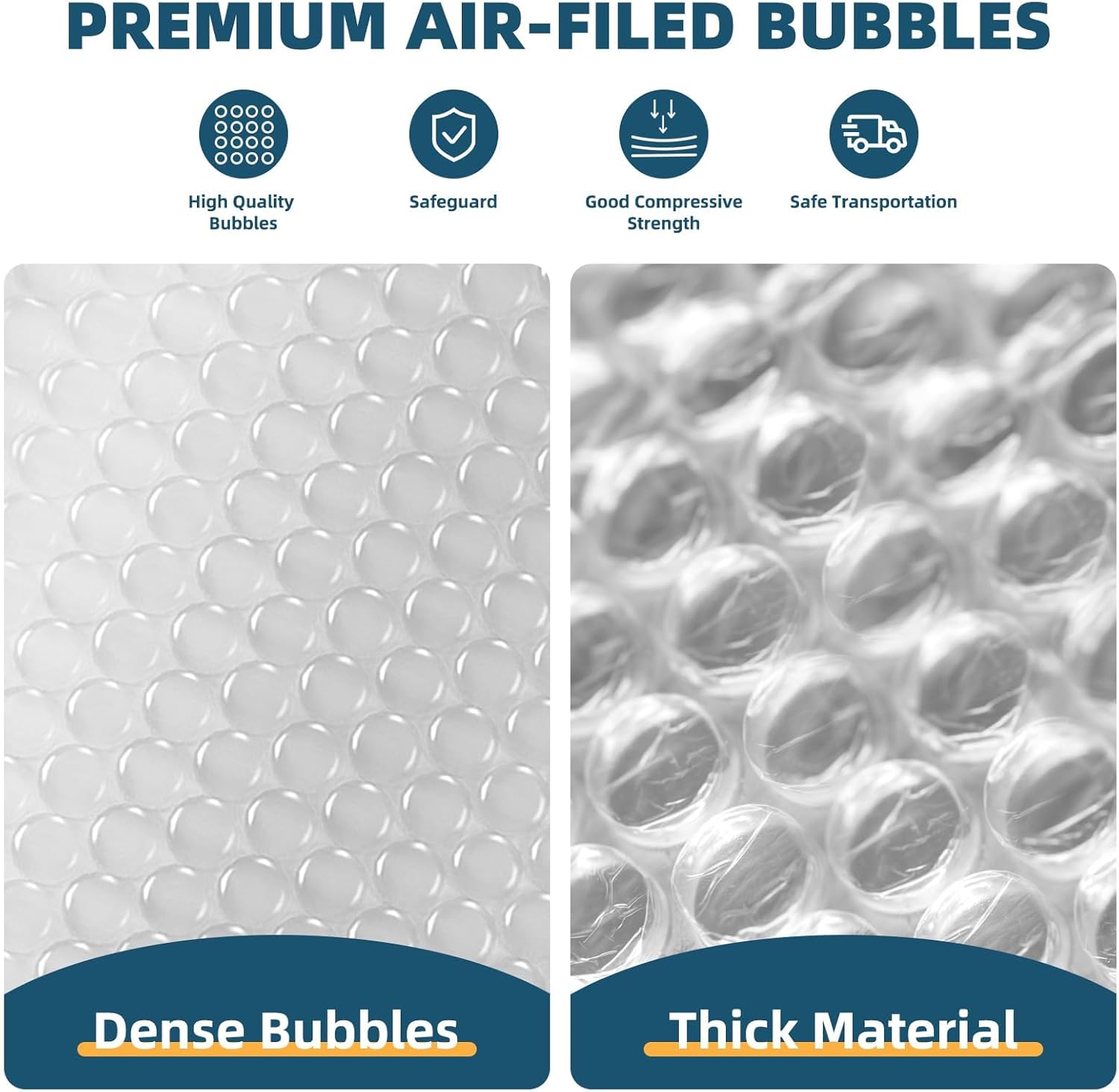 Metronic Bubble Cushioning Wrap 2 Pack 12 Inch x 72ft Total, Dense Bubble Packing Air Wrap Clear Bubble Packing Roll for Shipping and Moving Supplies, Perforated Every 12"