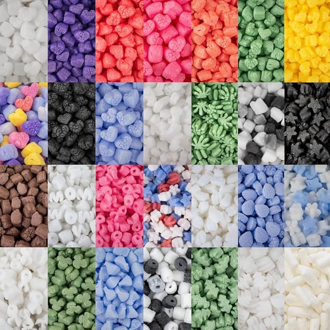 Magicwater Supply - .5 Cu Ft - Blue Breaker Shaped Recycled Anti Static Packing Peanuts - Compostable & Biodegradable Cushion for Shipping - Dust-Free & Abrasion Resistant - Void Filler