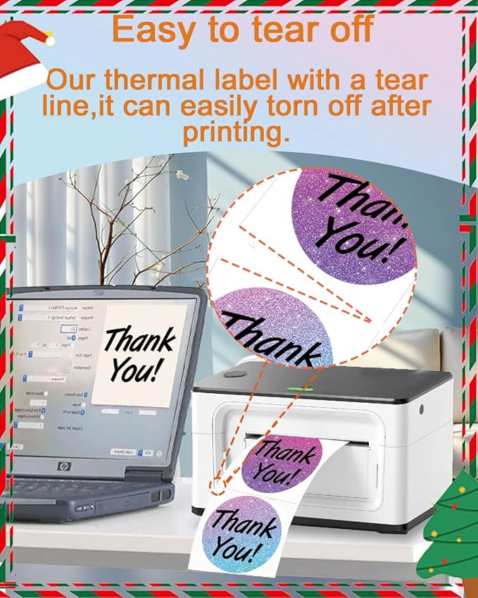 2 inch Round Thermal Labels, Labels for Printer M110 M108 M220 M260 M120 M221 Print Master Label Refill, Circle Thermal Printer Labels for Marklife P50 Clabel 221B, T50, 430/3Roll, Foggy Field