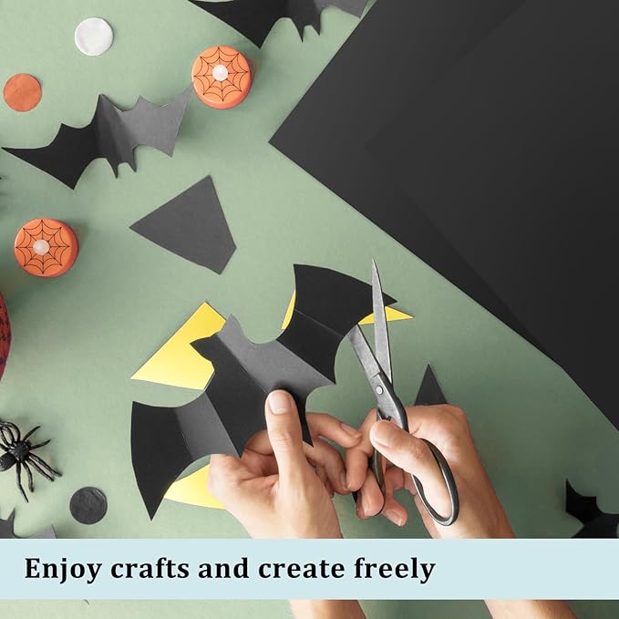 100 Sheets Black Cardstock 12” x 18”, 92lb/250gsm Black Card Stock, Thick Card Stock Paper, Heavy Cardstock Paper for Printer, Resume, Scrapbooks, Art, Crafts, Business Cards