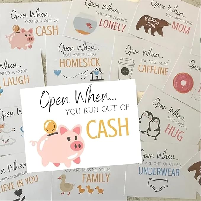 16 Pieces Open When Envelopes, University College Gifts, Leaving Home Gift, Custom Going Away to College Gift, College Daughter Son Gift