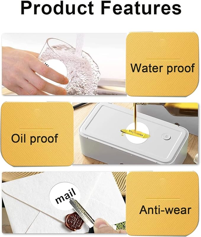 2inch Square Thermal Labels Self-Adhesive, 140 Sheets/Roll Printer Labels for Business and Home, Thermal Sticker for/Shipping/Packaging/DIY Logo Design/Thanks Card/Inventory