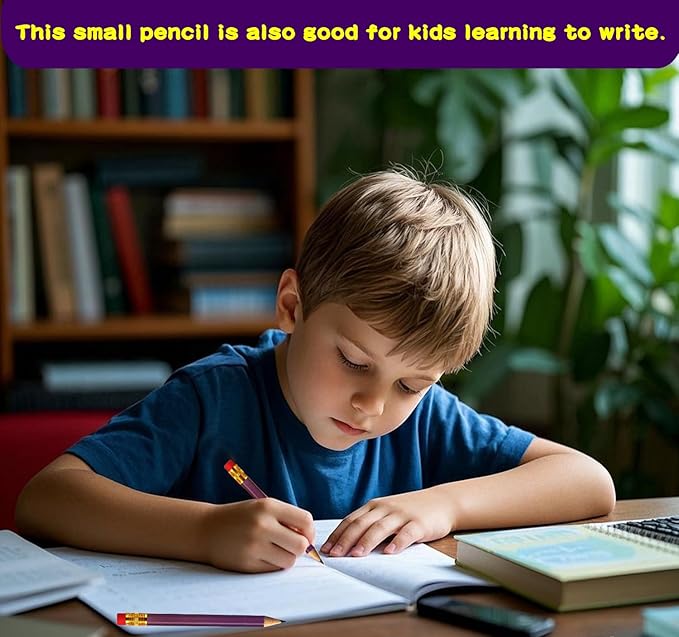 Adhere 25pcs Golf Pencils with eraser Hexagon Wooden Pencils Graphite 2B for Golf Event Scoring,Classroom,Wedding,Company Meetings,Pew, Pocket(Purple)