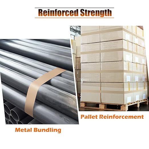 LLPT Kraft Paper Gummed Tape 2.75” x 66 Yards 4 Pack Reinforced Fiberglass Water Activated Kraft Tape Brown Packing Tape Heavy Duty for Mailing Shipping Sealing Boxes (PGB7060R04)