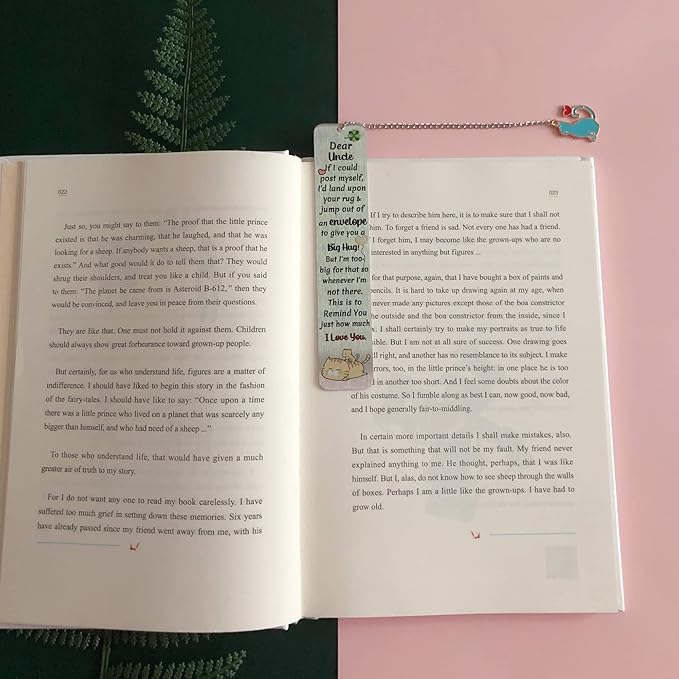 Uncle Bookmarks Christmas Gift Bookmark Birthday Present I Love You Happy Retirement Appreciate Funny Love Quotes Engraved Thanksgiving Keepsakes Best Uncle Ever Fathers Day Gifts from Niece Nephew