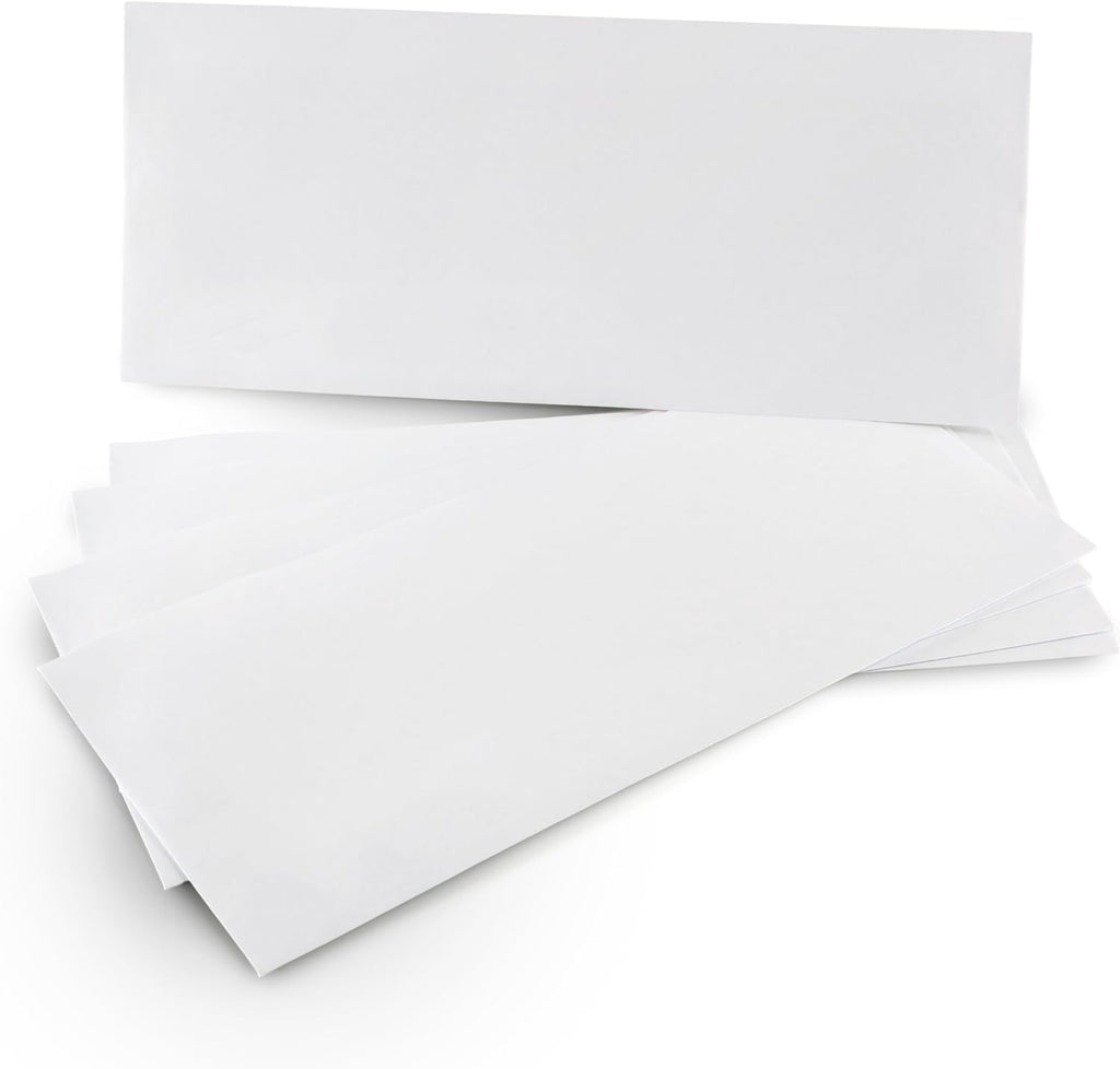 Aimoh #10 Security Self Seal Envelopes – 100 Qty |No Window, EnveGuard, 4⅛ x 9½", White, 24 LB, 100 Count (34100)