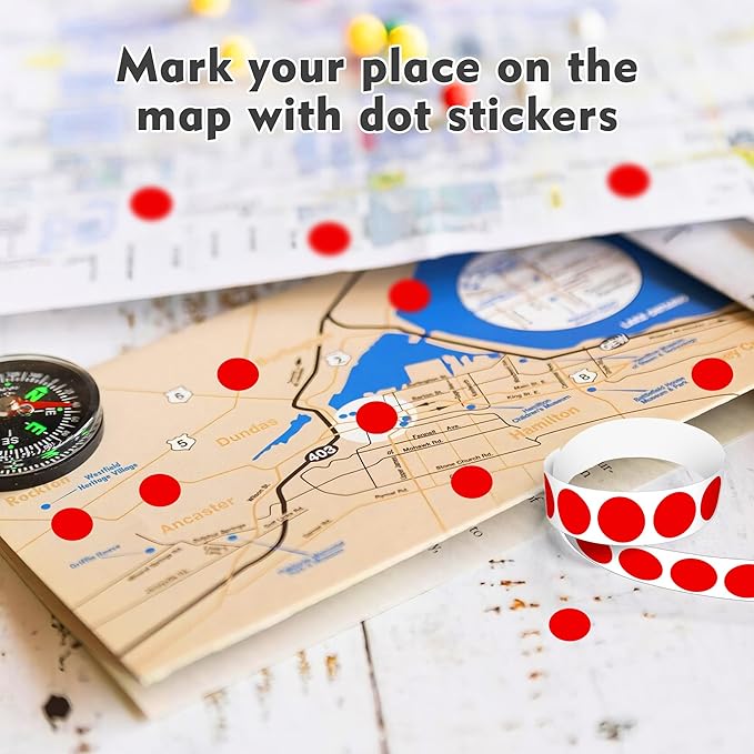 PARLAIM 3/4 Inch Roll Color Coding Labels,10000 per 10 Rolls Round Permanent Adhesive Color Coding Circle Dot Stickers for Office Home (Red)