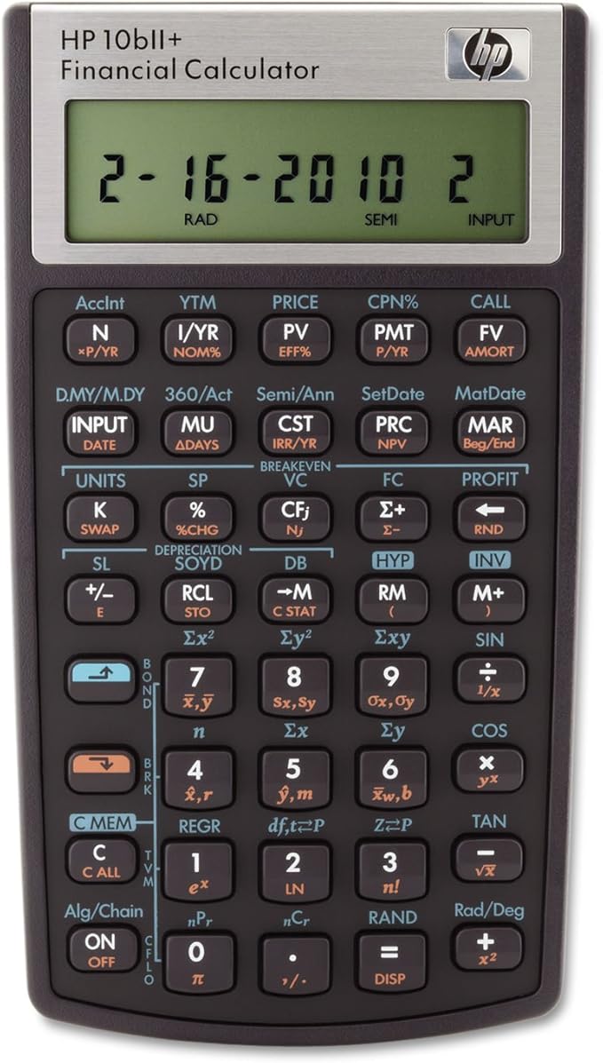 HP 2716570 10bII+ Financial Calculator, 12-Digit LCD