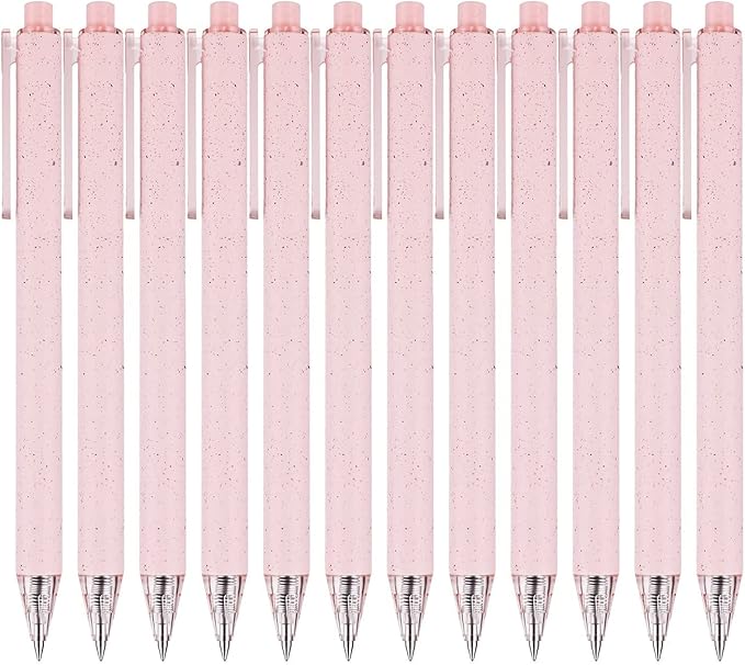 Pink Gel Cute Pens - 0.5mm Fine Point, Colorful & Fun, Smooth Writing, Perfect for School & Office Supplies, Pack of 12