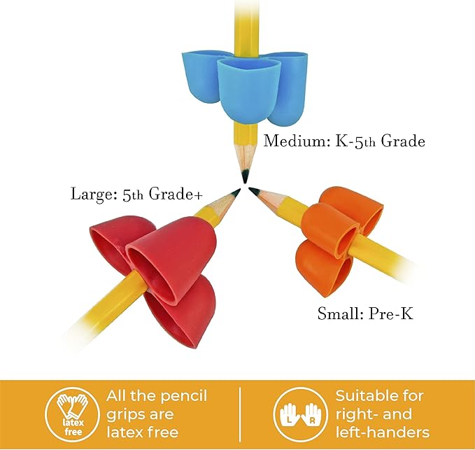 The Pencil Grip Writing CLAW for Pencils and Utensils, Medium Size, 6 Count Blue/Red (TPG-21206)