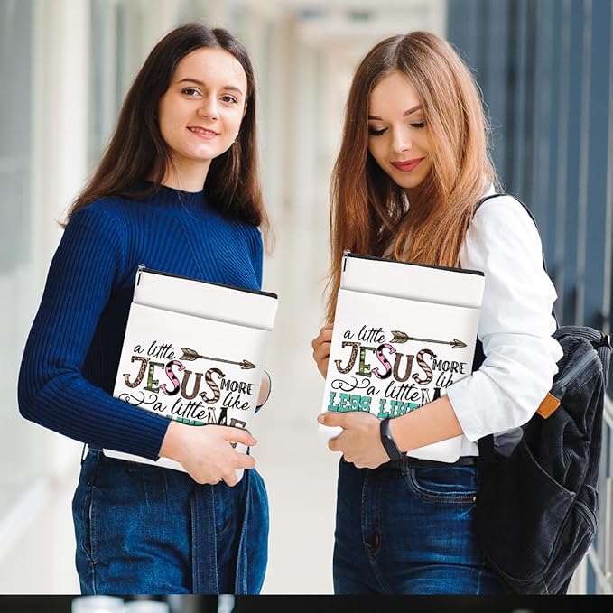 Inspirational Western Faith Christian Gifts Book Sleeve Book Cover Religious Cowgirl Accessories for Women Girls Lawyer Friendship Christmas Birthday Book Lovers Gifts Book Protector with Zipper