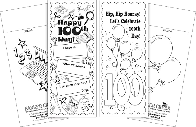 BARKER CREEK Bookmark Set, Color Me! Celebrate The Year Bookmark, Celebrate the Seasons and Special Occassions with this Set of 360 Bookmarks (30 Each of 12 Designs), Designed to be Colored (3575)