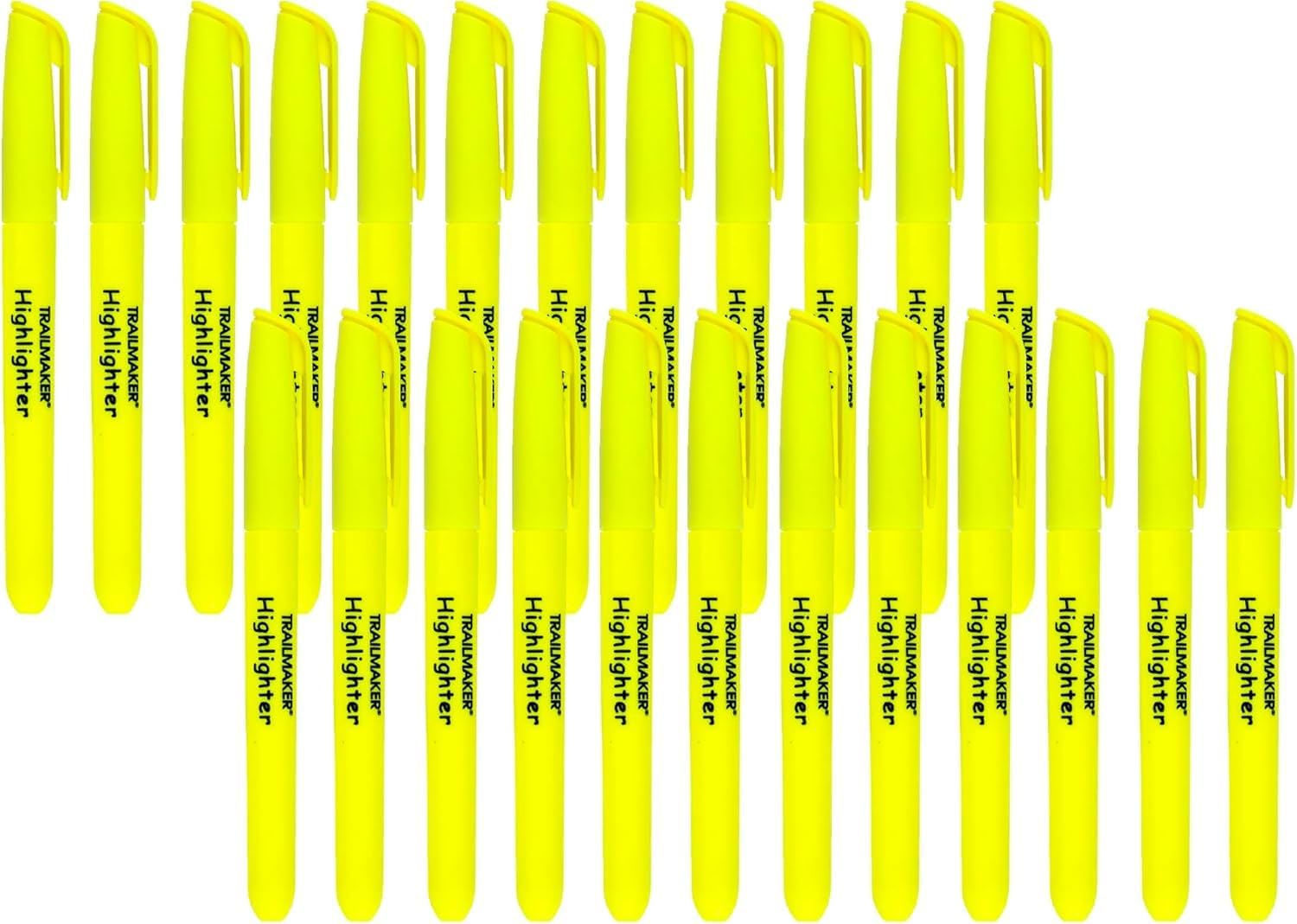 Trail maker 100 Packs of Bulk Yellow Highlighters in Bulk | Bright Wholesale Highlighters for Classrooms, School Kids, Teachers, Office Supplies