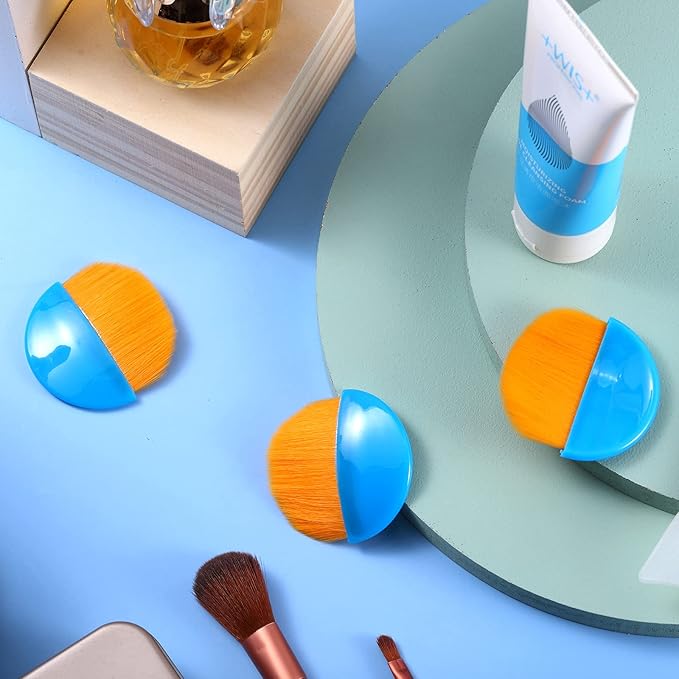 Boao 4 Pieces Brush Applicator Diamond Painting Brush Accessories Tools, Artist Drawing Flat Paintbrush for DIY Gesso, Varnishes, Oil Paint, Acrylic Painting, Watercolor(Blue and Gold)