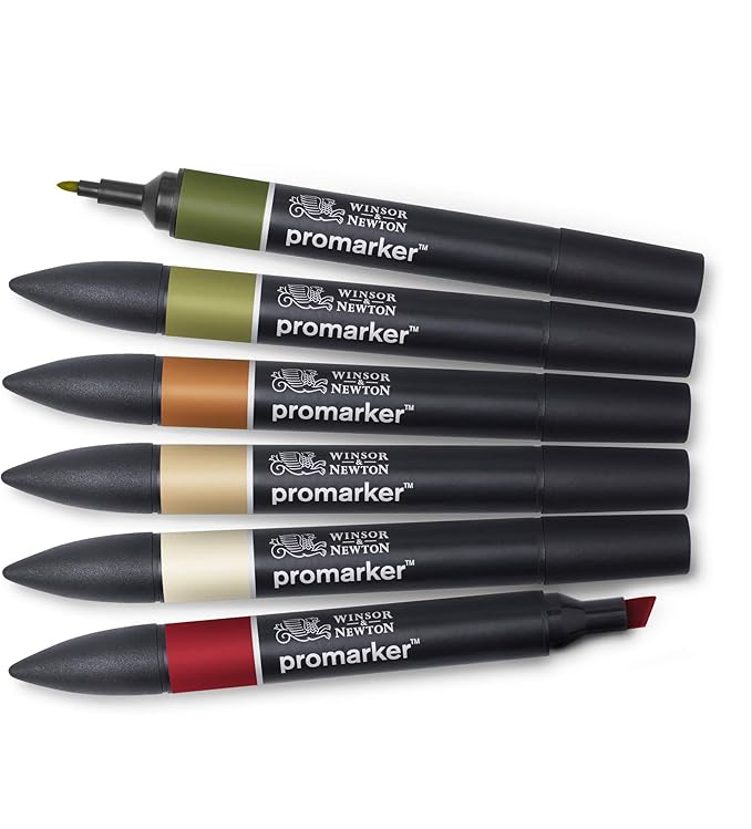 Winsor & Newton ProMarker Set, 6 Count, Landscape