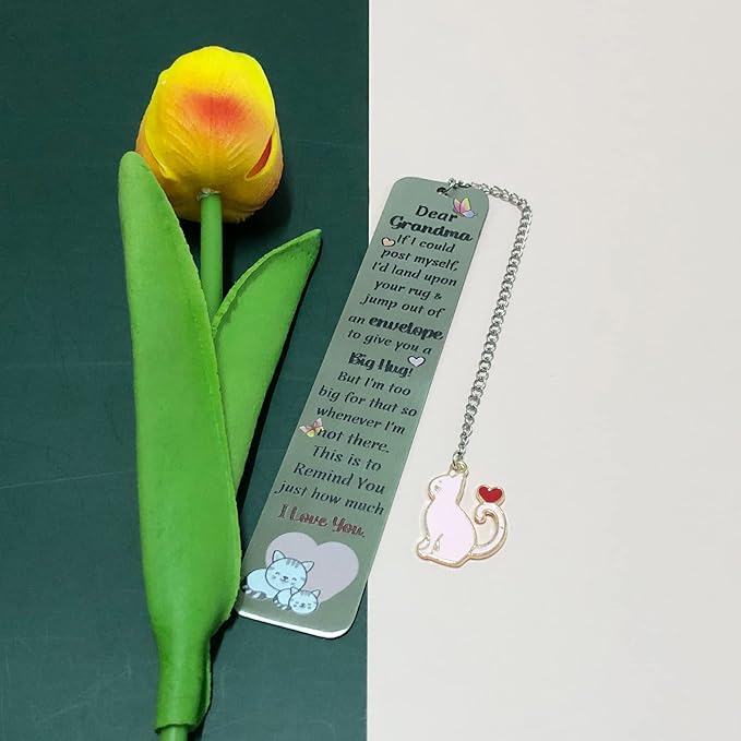 Grandma Bookmarks Christmas Gift Bookmark Nana Birthday Present I Love You Happy Retirement Appreciate Love Quotes Engraved Keepsakes Grandmother Mothers Day Gifts Ideas from Grandson Granddaughter