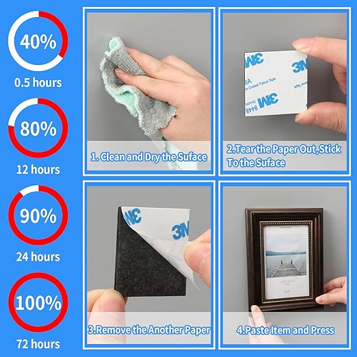 UPINS Double Sided Foam Tape, Strong Sticky Double Sided Foam Pads for Crafts Self-Adhesive Mounting Foam Tape Heavy Duty for Home Wall Decor (60, Black)