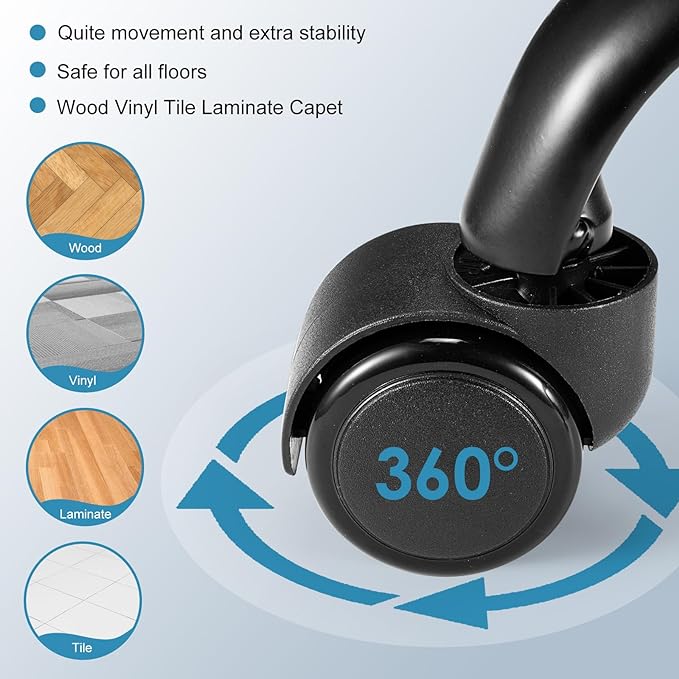 Swivel Rolling Stool with Wheels Height Adjustable Chair Rolling Drafting Chair Spa Stool Chair Backrest Black