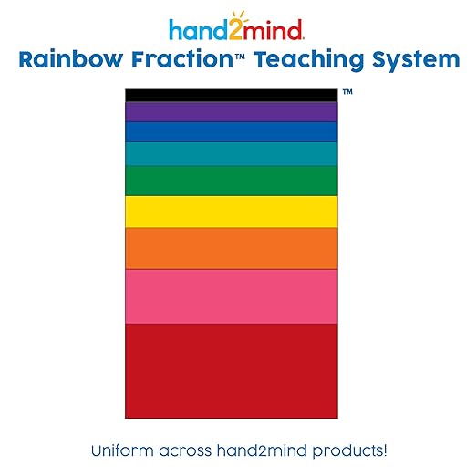 hand2mind Plastic Double-Sided Decimal and Fraction Tiles, Montessori Math Materials, Fraction Manipulatives, Unit Fraction, Fraction Bars Math Manipulatives, Homeschool Supplies (Set of 51)
