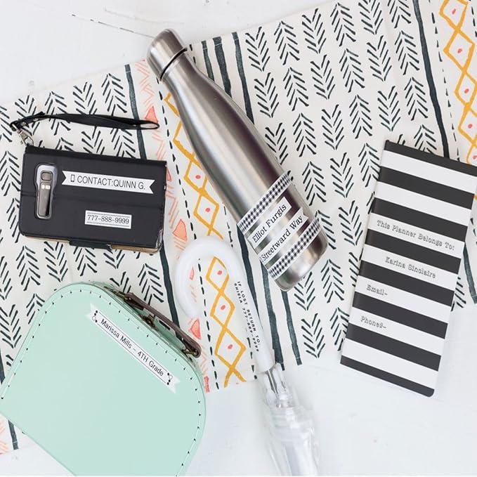 Brother P-Touch, PTH110BP, Easy Portable Label Maker Bundle (4 Label Tapes Included), White, Small