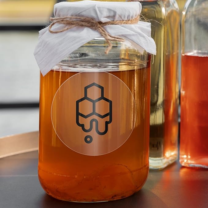 Transparent Thermal Labels Round 3 Inch Self Adhesive Circle Clear Printer Stickers Vinyl Waterproof Roll Decals Name Tag for Address Design DIY Logo Business 200 PCS